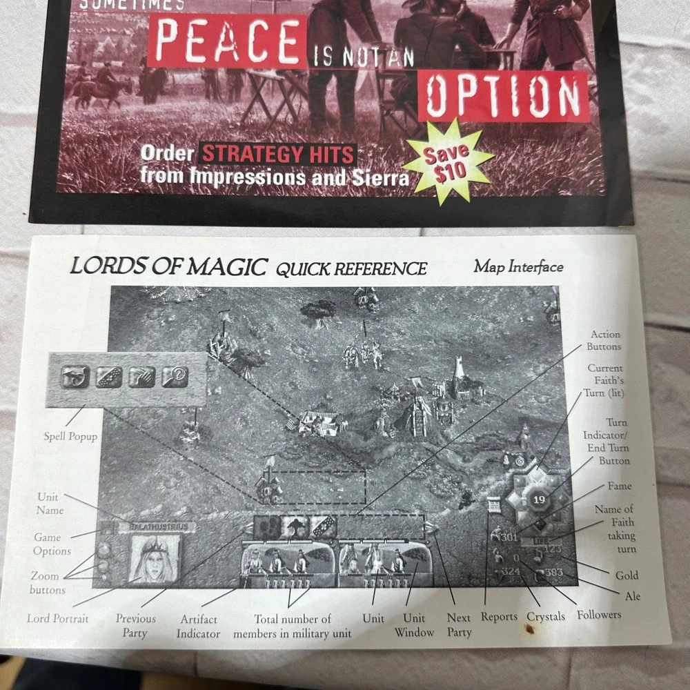 Lords of Magic PC CD ROM‎ Game Sierra Impressions Teen ESRB